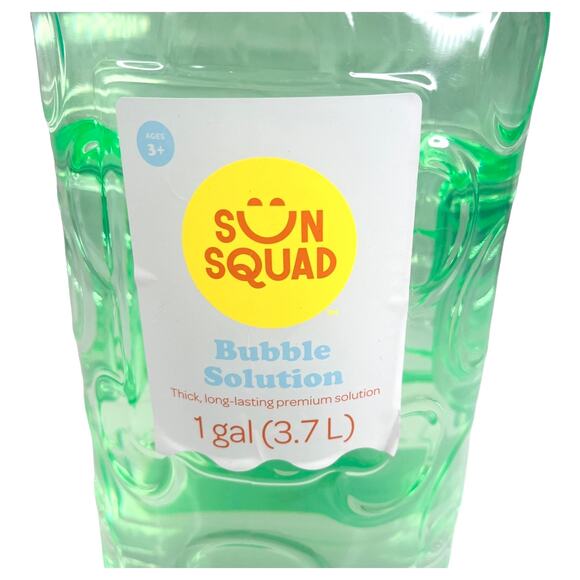 Bubble Solution 1 Gallon 128oz Sun Squad For Bubble Machines Blowing Green New - Picture 2 of 6